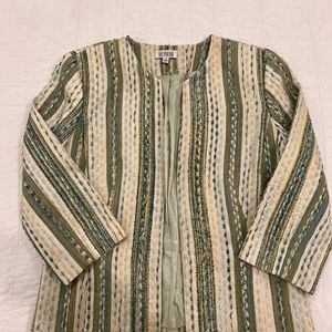 DUE' PER DUE' Open Front Career Textured Fully Lined Jacket--Size 10